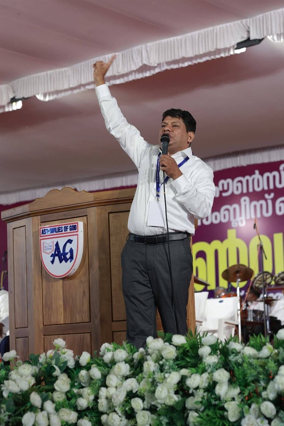 Our pastor preaching